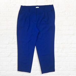 J. Crew | Bright Blue Pleated Crop Ankle Pants Sz 6